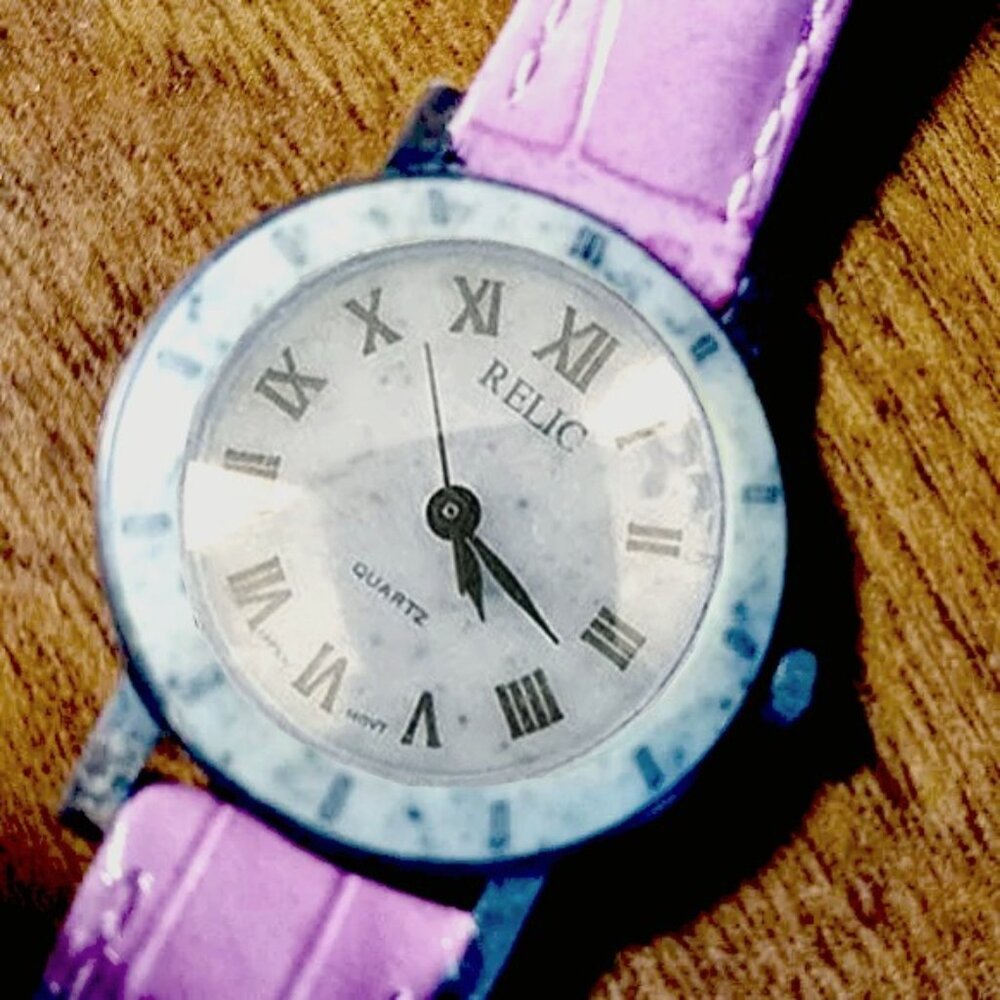 Vintage Stone face Relic Watch for girls | Relic by Fossil Watch